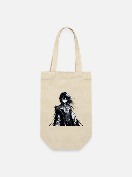 Gothic Manga Schattenheldin - Geschenkbeutel für Flaschen - Natur