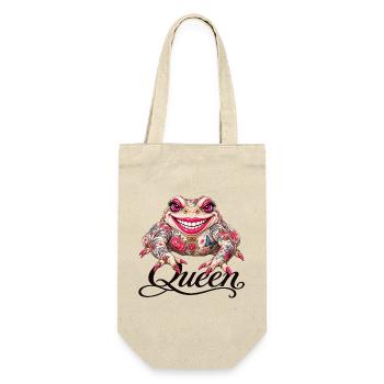 Queen-Tattoofrosch  - Geschenkbeutel für Flaschen - Natur - Vorne
