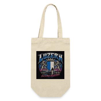 Luzern Crest: Löwen & See Panorama - Geschenkbeutel für Flaschen - Natur - Vorne