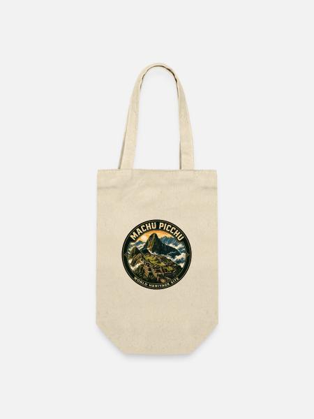 Machu Picchu Peru Vintage-Reiseabzeichen - Geschenkbeutel für Flaschen - Natur