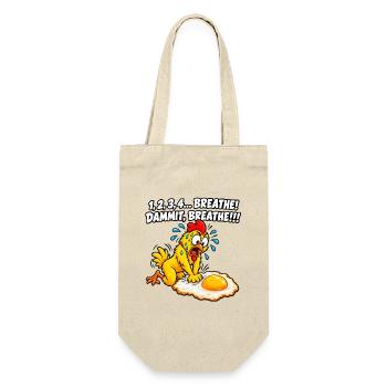 Ängstliches Küken-Atem-Meme - Geschenkbeutel für Flaschen - Natur - Vorne