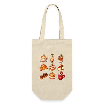Köstliche Backwaren Charm Anhänger - Geschenkbeutel für Flaschen - Natur - Vorne
