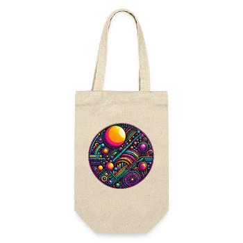 Psy Circle Kosmische Geometrie - Geschenkbeutel für Flaschen - Natur - Vorne