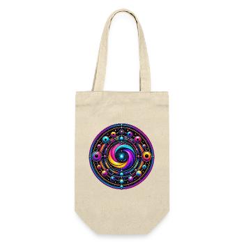 Psy Circle Kosmischer Wirbel - Geschenkbeutel für Flaschen - Natur - Vorne