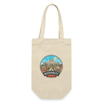 Athenaeum-Abzeichen des Parlaments Bukarest, Rumänien - Geschenkbeutel für Flaschen - Natur - Vorne