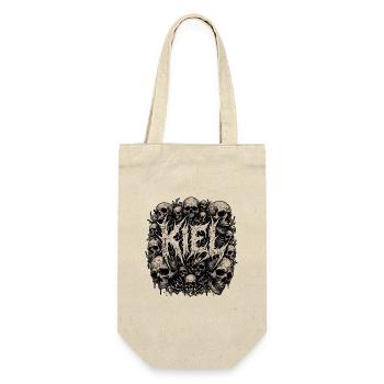Kiel Death Metal Schädel - Geschenkbeutel für Flaschen - Natur - Vorne