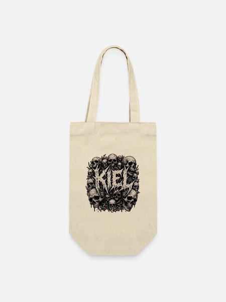 Kiel Death Metal Schädel - Geschenkbeutel für Flaschen - Natur
