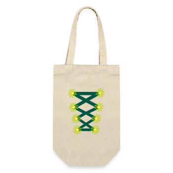 Ersatz Dirndl - Geschenkbeutel für Flaschen - Natur - Vorne