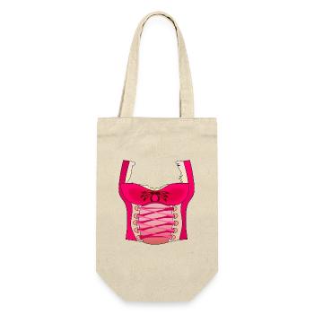 Damen Trachten Dirndl - Geschenkbeutel für Flaschen - Natur - Vorne