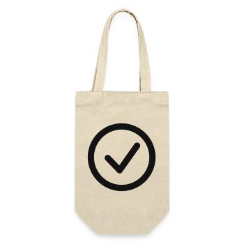 Kreuzzeichen Kreislinien-Symbol - Geschenkbeutel für Flaschen - Natur - Vorne