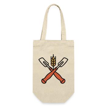 Brotschieber Weizen Wappen - Geschenkbeutel für Flaschen - Natur - Vorne
