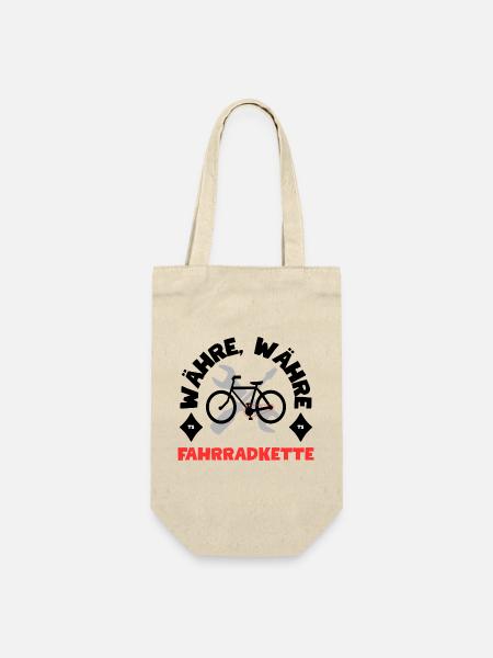 WÄHRE WÄHRE FAHRRADKETTE - Geschenkbeutel für Flaschen - Natur