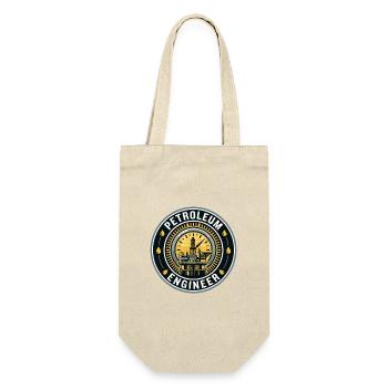 Ölingenieur-Ölbohrer-Anzeigeabzeichen als Geschenk - Geschenkbeutel für Flaschen - Natur - Vorne