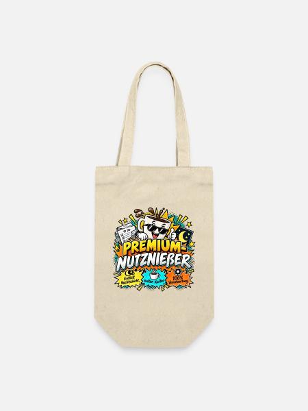 Premium-Nutznießer Kaffeeheld - Geschenkbeutel für Flaschen - Natur