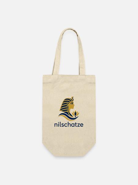 Nilschätze Pharao Profil Logo - Geschenkbeutel für Flaschen - Natur