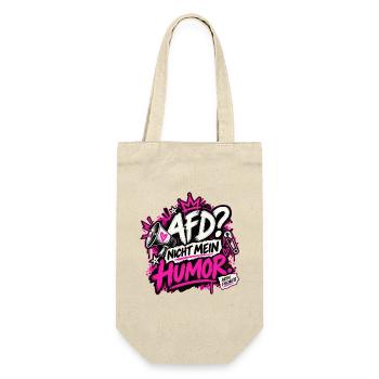 AfD? Nicht mein Humor - Geschenkbeutel für Flaschen - Natur - Vorne