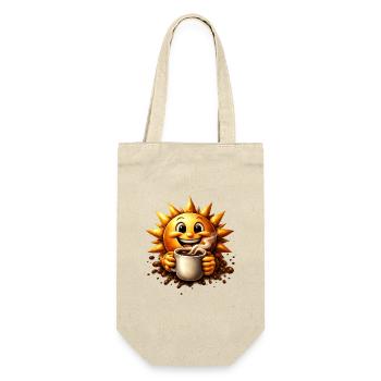 Sonnenkaffee  - Geschenkbeutel für Flaschen - Natur - Vorne