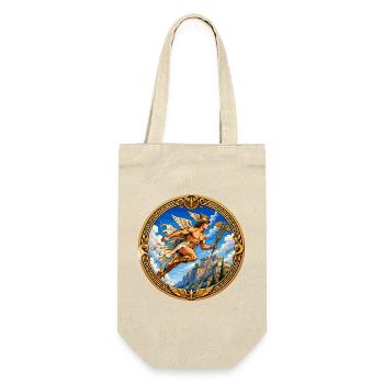 Mythologie Caduceus Kreis - Geschenkbeutel für Flaschen - Natur - Vorne