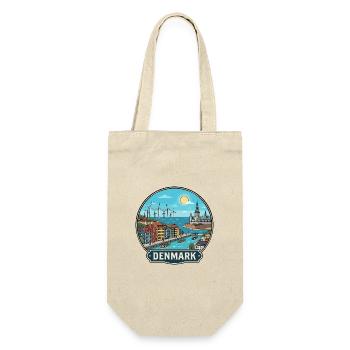 Dänemarks Reiseabzeichen Nyhavn Windkraftanlagen - Geschenkbeutel für Flaschen - Natur - Vorne