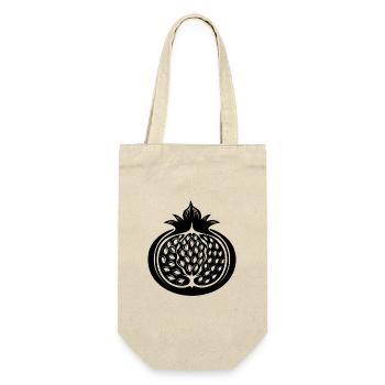 Granatapfel - Geschenkbeutel für Flaschen - Natur - Vorne