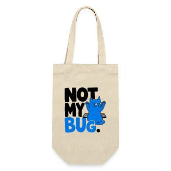 Computerchat NICHT MEIN BUG. - Geschenkbeutel für Flaschen - Natur - Vorne