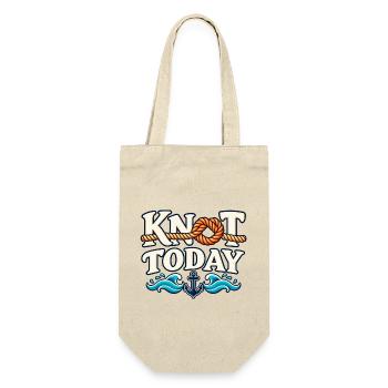 Knoten heute – Seltsames nautisches Segeldesign - Geschenkbeutel für Flaschen - Natur - Vorne