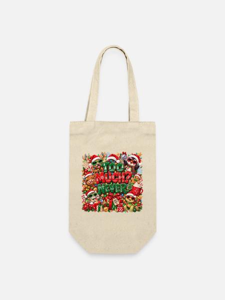 Too Much Never Xmas Chaos - Geschenkbeutel für Flaschen - Natur