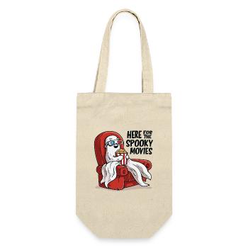Popcorn Ghost: Spooky Movie Night - Geschenkbeutel für Flaschen - Natur - Vorne