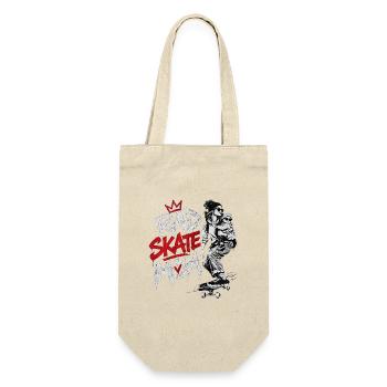 Cool Skater Mom mit Baby - Skateboarding - Geschenkbeutel für Flaschen - Natur - Vorne