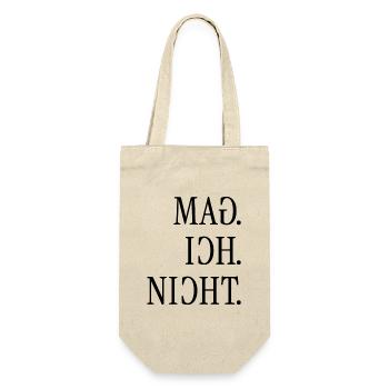 Mag ich nicht. | Gespiegelter Spruch - Geschenkbeutel für Flaschen - Natur - Vorne