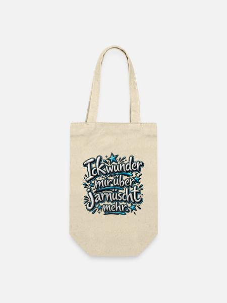 Ick wunder mir über jarnüscht mehr Berliner Spruch - Geschenkbeutel für Flaschen - Natur
