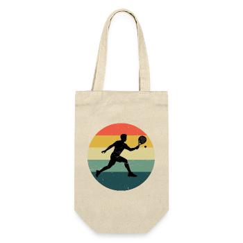 Padel Schuhe Fans und Padel Tasche passen zusammen - Geschenkbeutel für Flaschen - Natur - Vorne