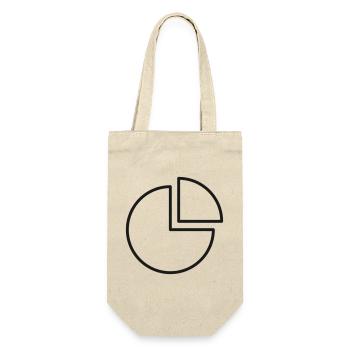 Analytics Tortendiagramm-Linien-Symbol - Geschenkbeutel für Flaschen - Natur - Vorne