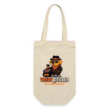 Treat Dealer Hund Halloween Pixel Art. - Geschenkbeutel für Flaschen - Natur - Vorne