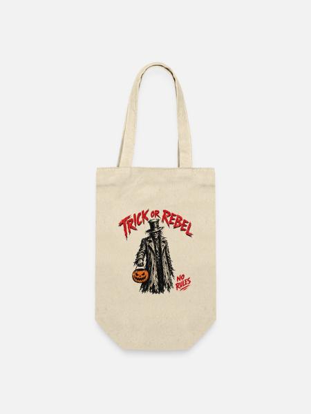 Trick oder Rebel Keine Regeln - Geschenkbeutel für Flaschen - Natur