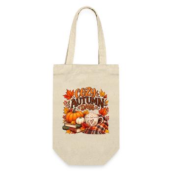 Gemütliche Herbsttage – Herbststimmung - Geschenkbeutel für Flaschen - Natur - Vorne