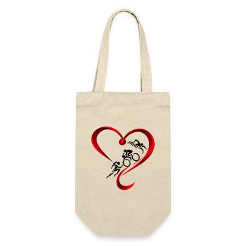 Triathlon-holic - Geschenkbeutel für Flaschen - Natur - Vorne