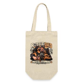 Rottie Dad: Das Leben als Rottie leben - Geschenkbeutel für Flaschen - Natur - Vorne