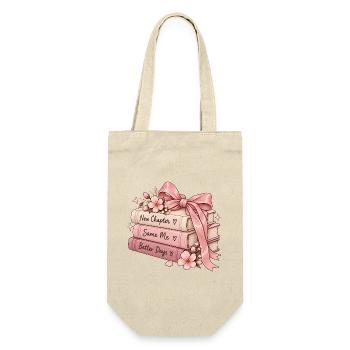 New Chapter Same Me Better Days - Geschenkbeutel für Flaschen - Natur - Vorne