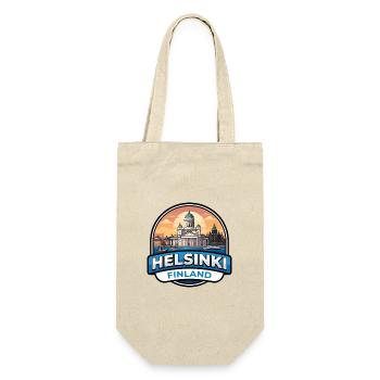 Helsinki Finnland Reiseabzeichen Kathedrale Geschenk - Geschenkbeutel für Flaschen - Natur - Vorne