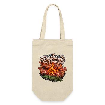 Tomahawk Time Feuergrill - Geschenkbeutel für Flaschen - Natur - Vorne