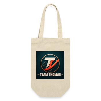 Team Thomas Familienname Teamname Unternehmensname - Geschenkbeutel für Flaschen - Natur - Vorne