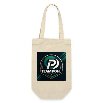 Team Pohl Logo Nachname Name Familie Firma - Geschenkbeutel für Flaschen - Natur - Vorne