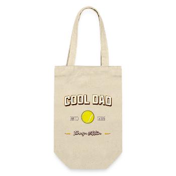 Cool Dad 1982 Tennis Papa Geburtstag Geschenk - Geschenkbeutel für Flaschen - Natur - Vorne