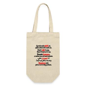 Roter Mehrsprachiger Text-Stack - Geschenkbeutel für Flaschen - Natur - Vorne