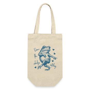 Dance like nobody's watching - Tanzender Frosch - Geschenkbeutel für Flaschen - Natur - Vorne