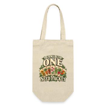 Ich bin wegen einer Saatgutpackung gekommen - Geschenkbeutel für Flaschen - Natur - Vorne