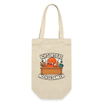 Ich sortiere noch Gedanken - Geschenkbeutel für Flaschen - Natur - Vorne