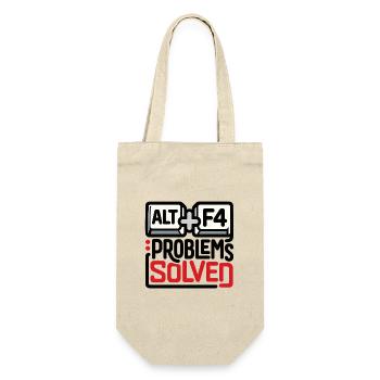 ALT+F4: Probleme gelöst – Geek & Tech Humor - Geschenkbeutel für Flaschen - Natur - Vorne