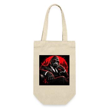Red Black Business Gorilla - Geschenkbeutel für Flaschen - Natur - Vorne
